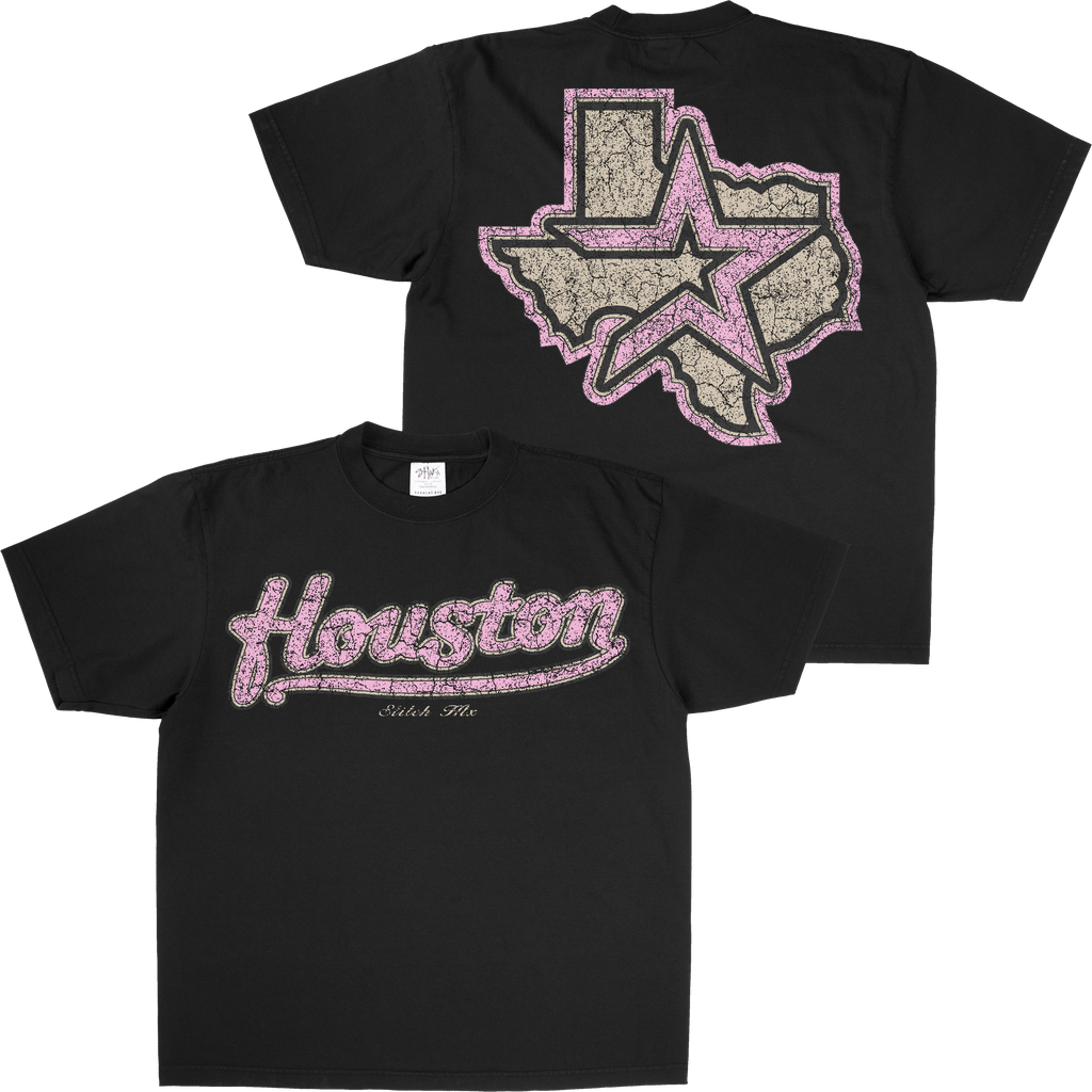 PINK VINTAGE HOUSTON SHAKAWEAR TEE