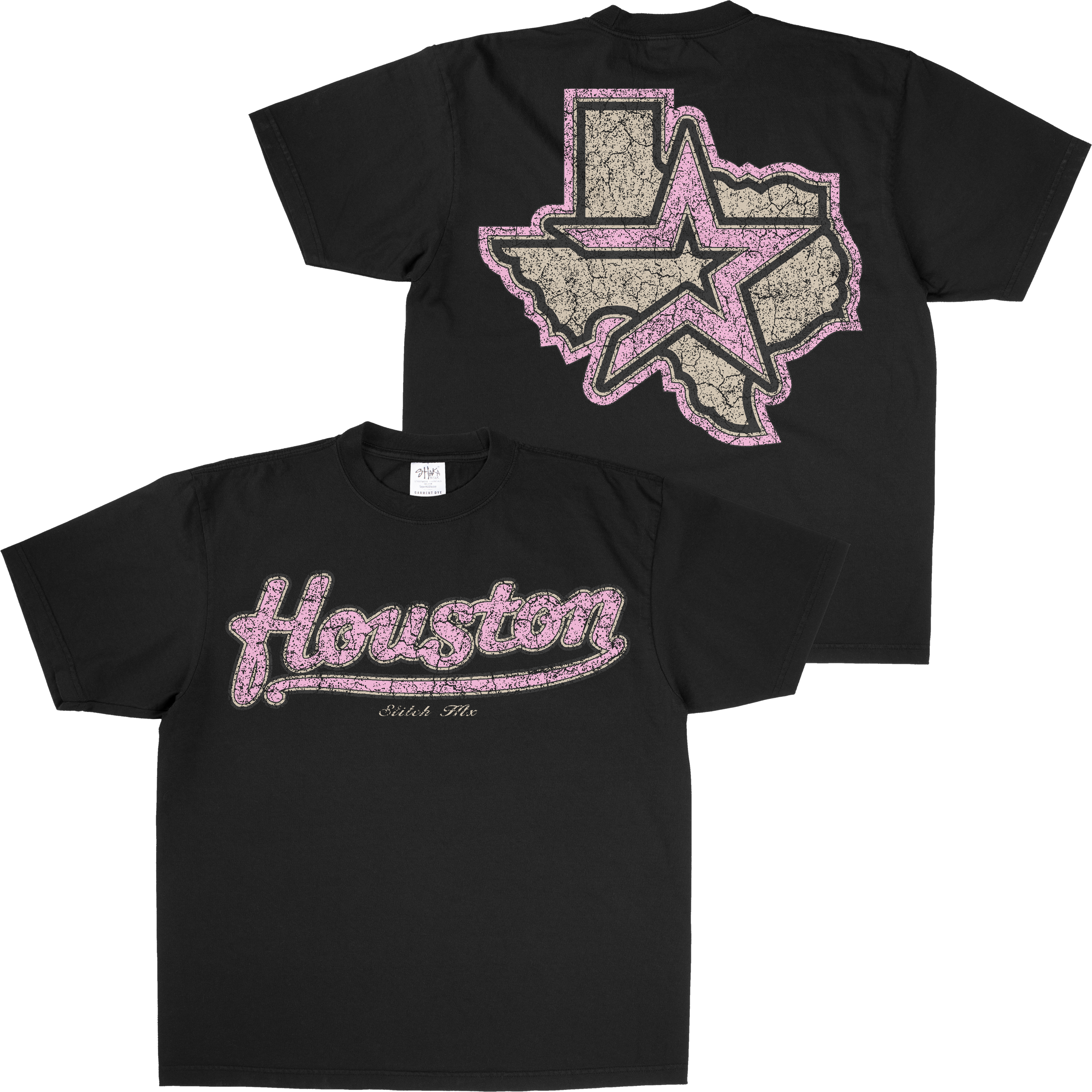 PINK VINTAGE HOUSTON SHAKAWEAR TEE