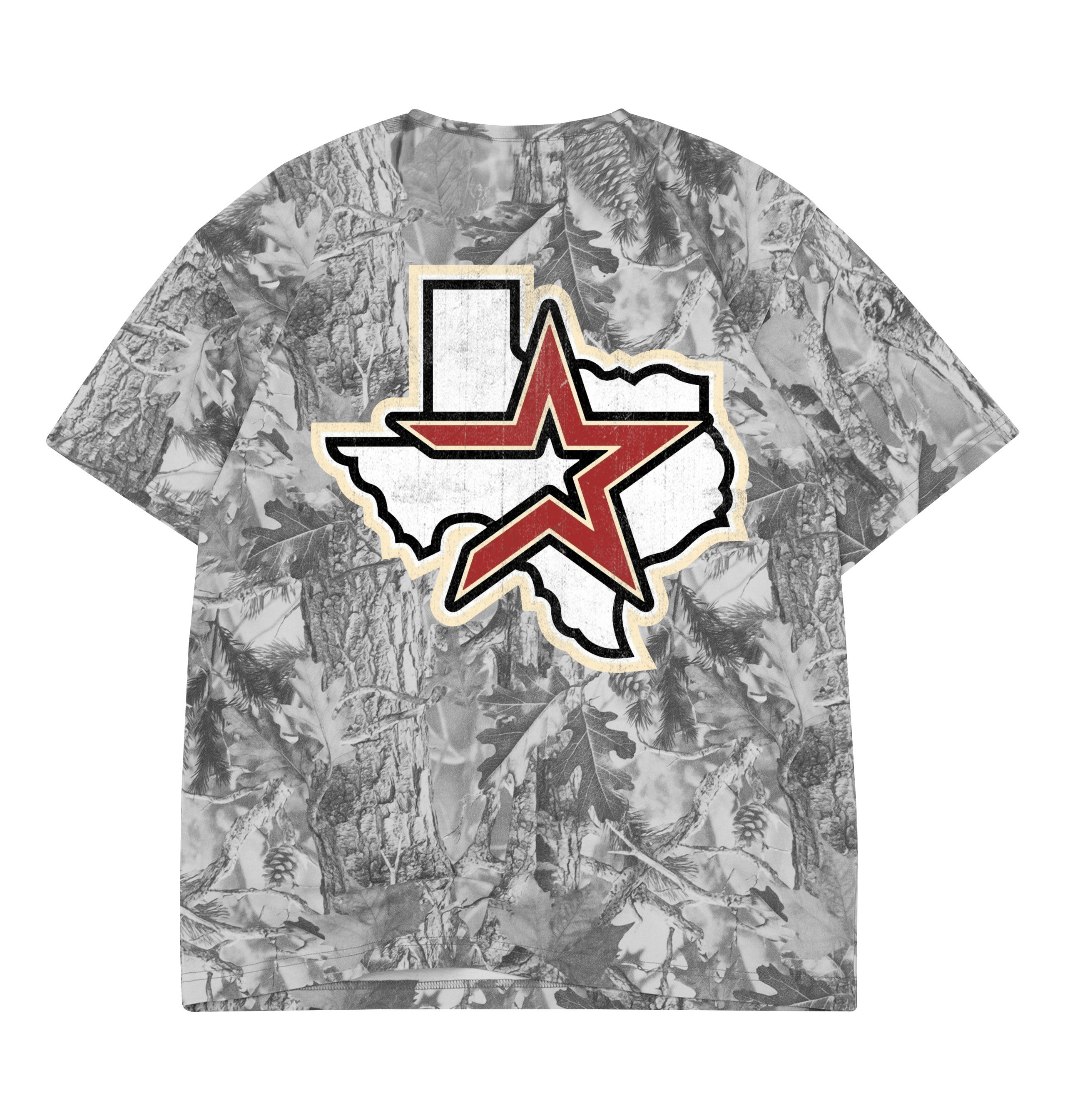 Vintage Grey Wood Camo Shirts & Tops Back