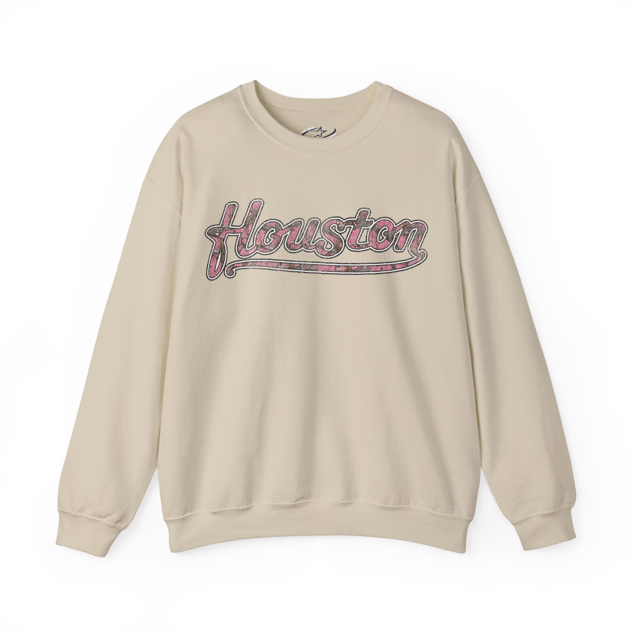PINK CAMO HOUSTON CREWNECK SWEATER