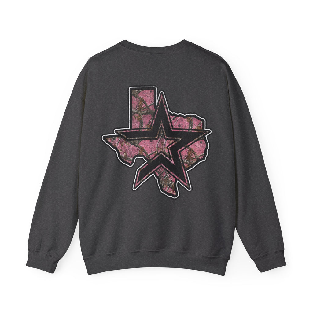 PINK CAMO HOUSTON CREWNECK SWEATER