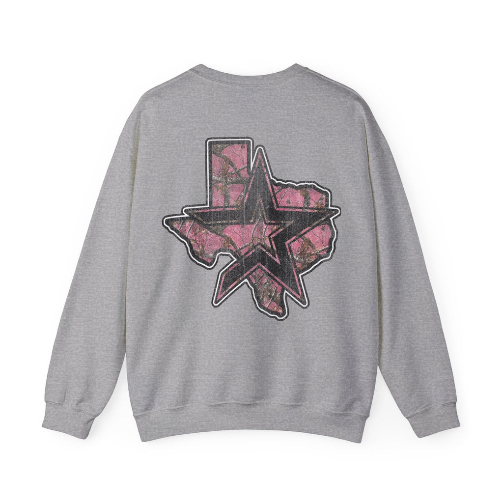 PINK CAMO HOUSTON CREWNECK SWEATER