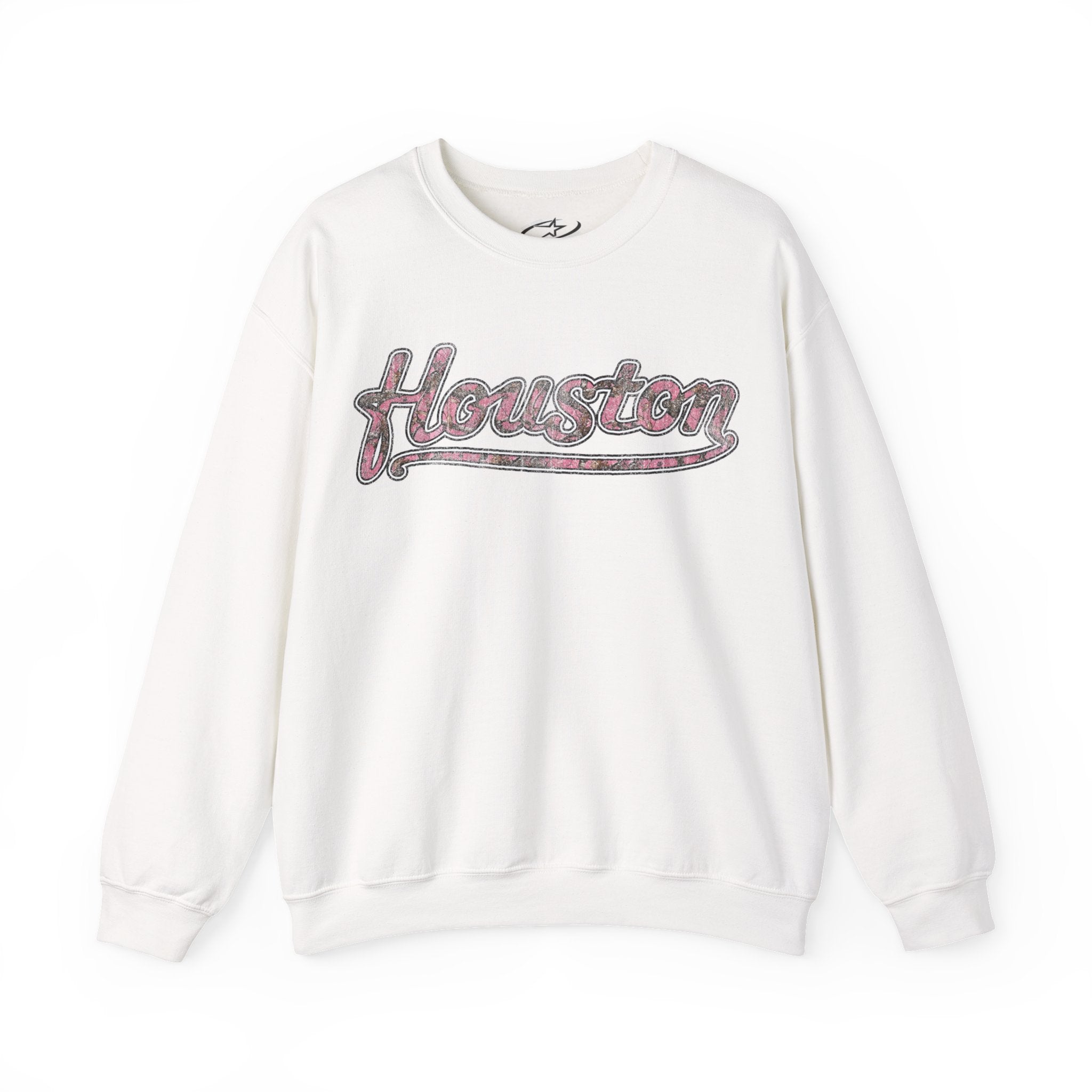 PINK CAMO HOUSTON CREWNECK SWEATER