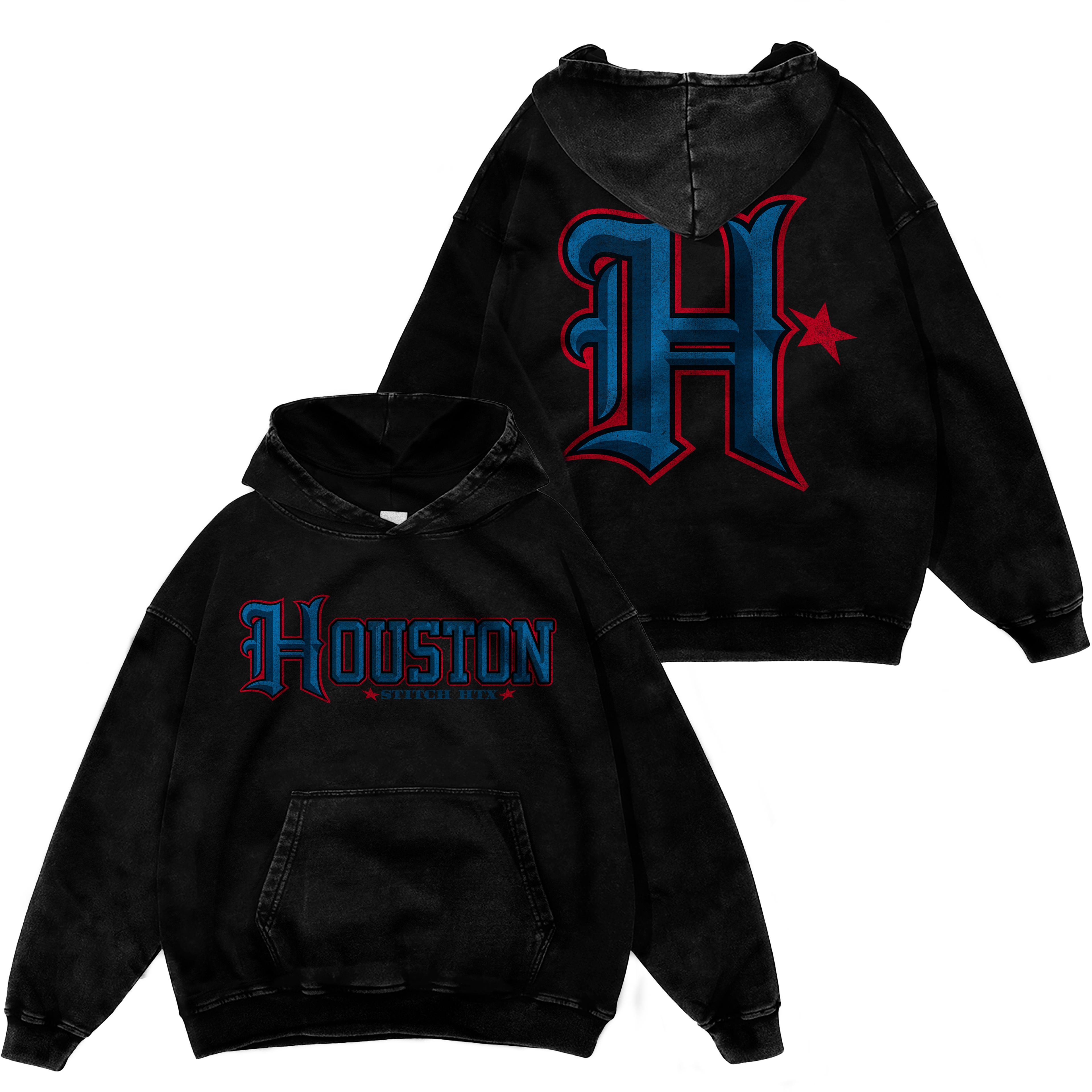 BLUE "H" HOODIE