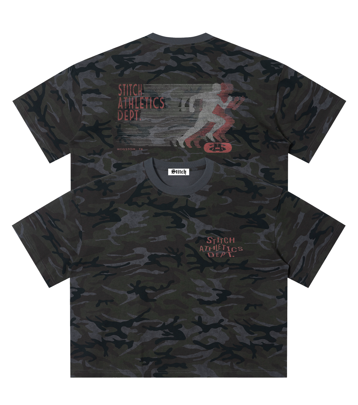 SAD RUN CAMO BOXY TEE