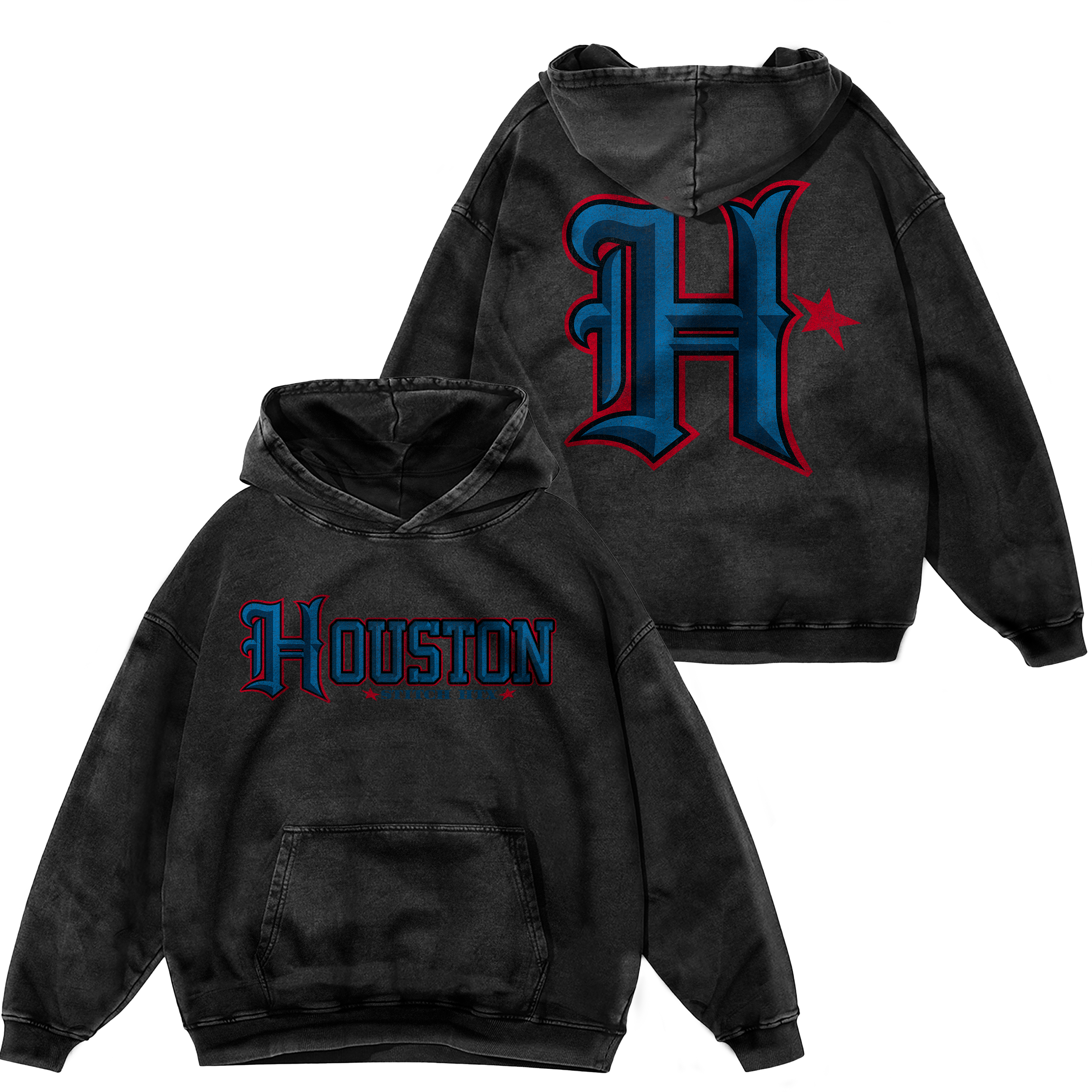BLUE "H" HOODIE