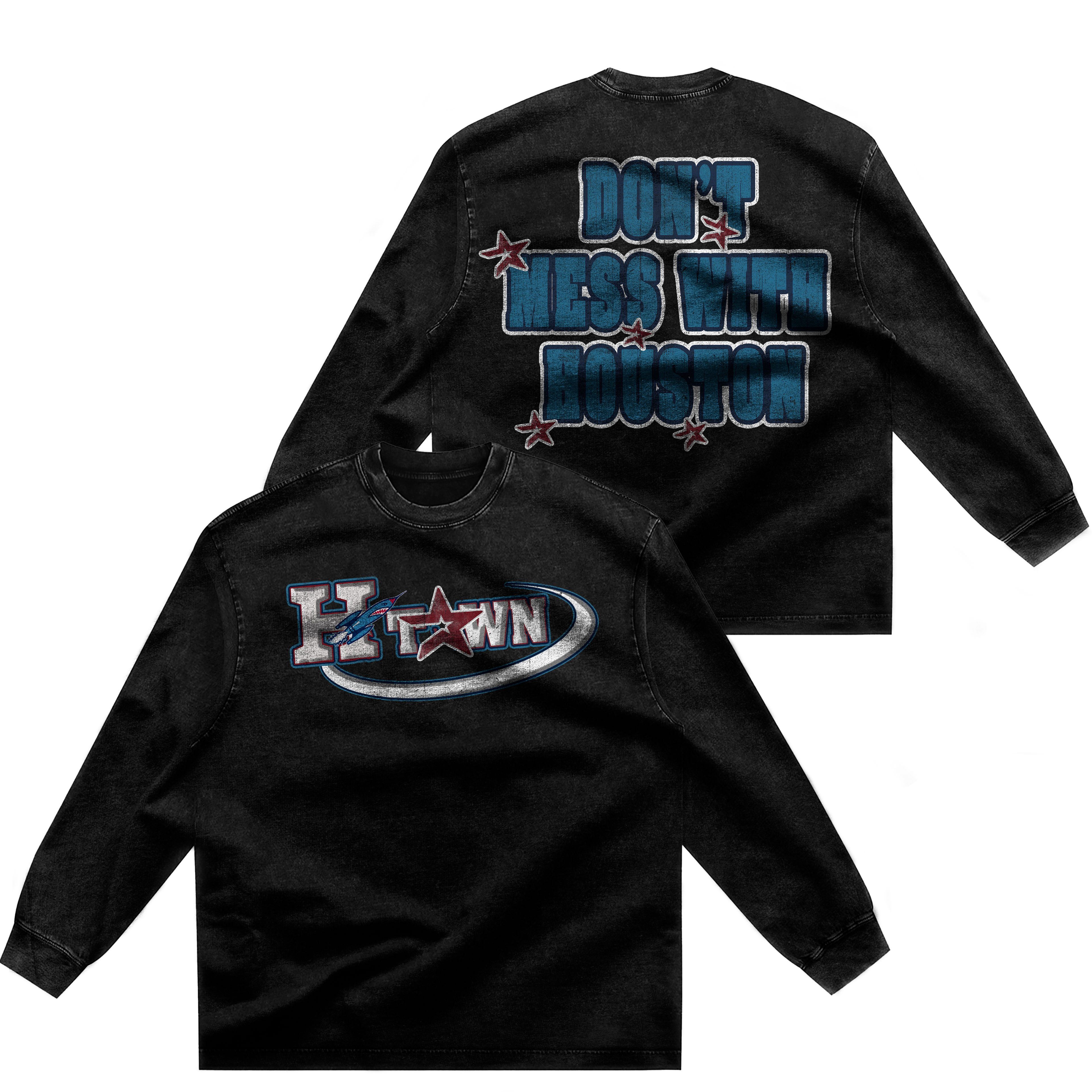 BLUE "H-TOWN" LONG SLEEVE