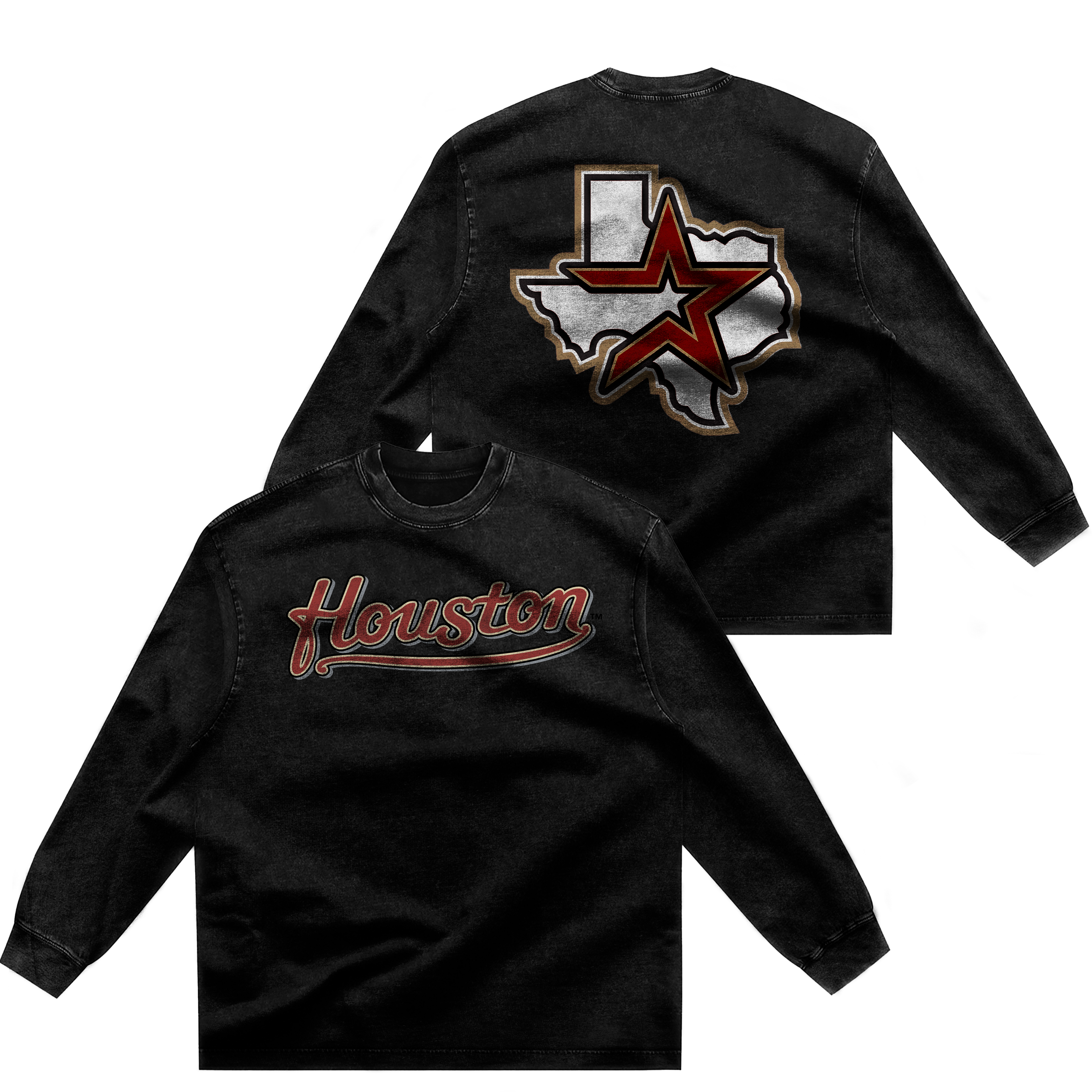 RED "HOUSTON" LONG SLEEVE