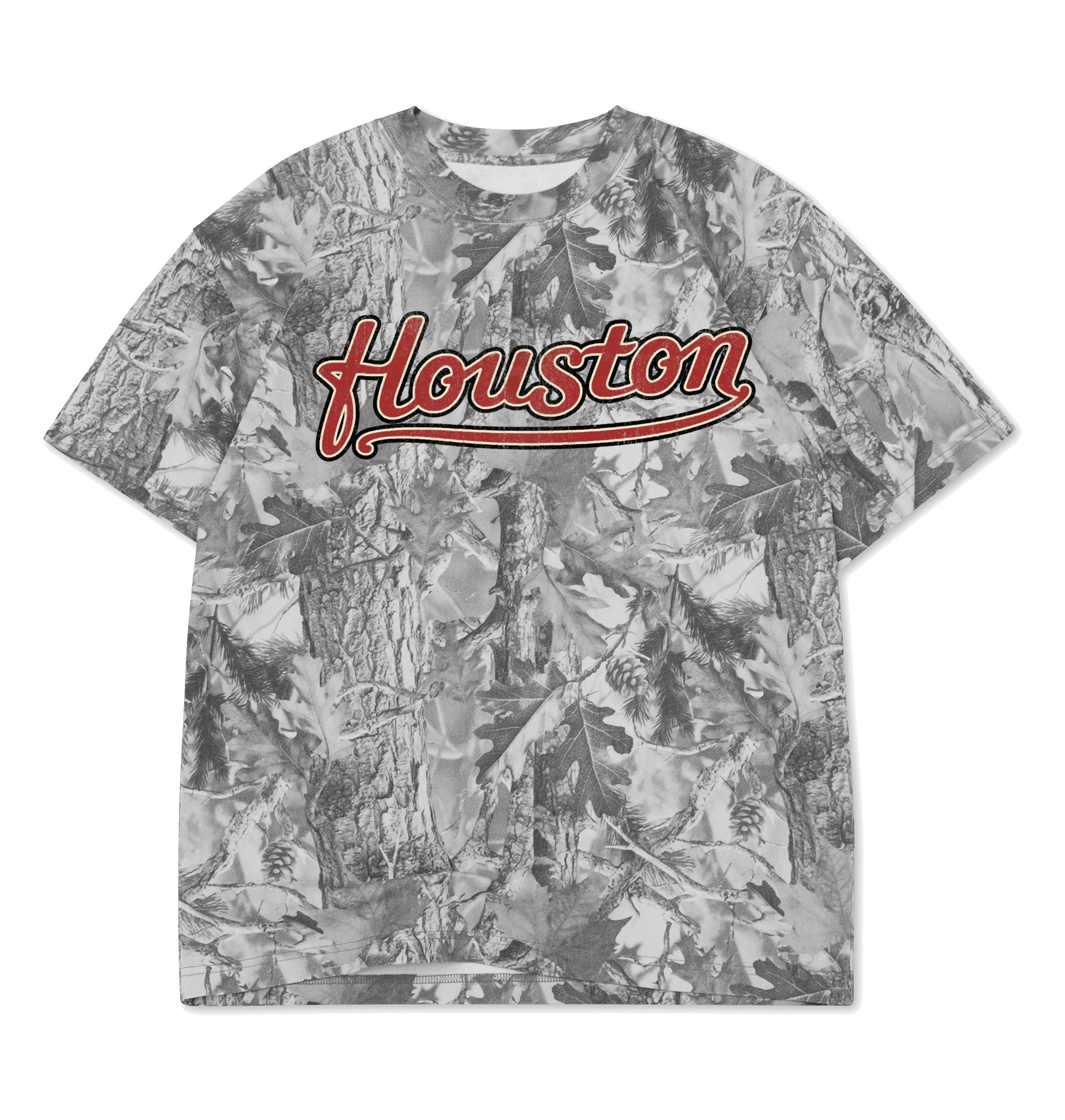Vintage Grey Wood Camo Shirts & Tops Front