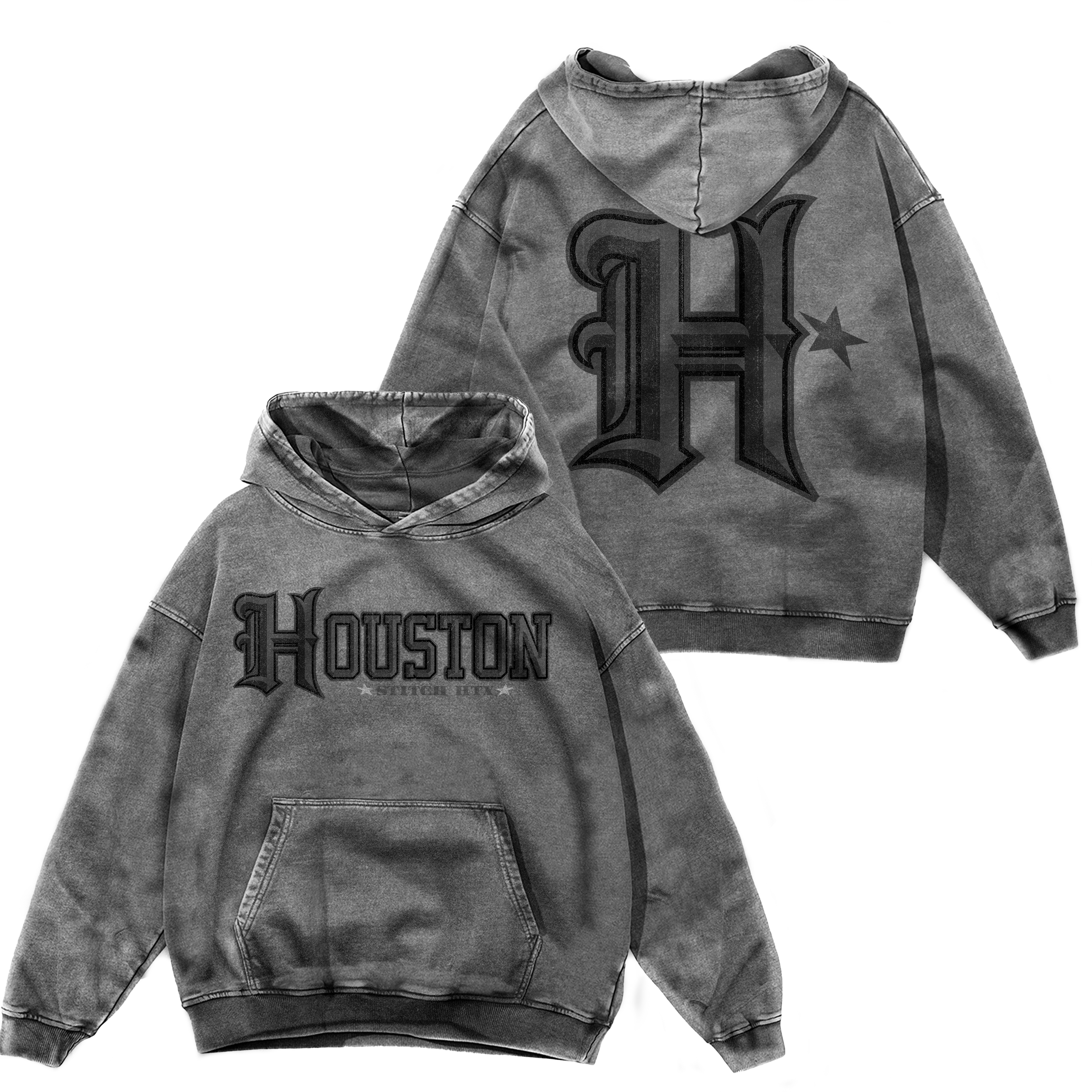 GREY "H" HOODIE