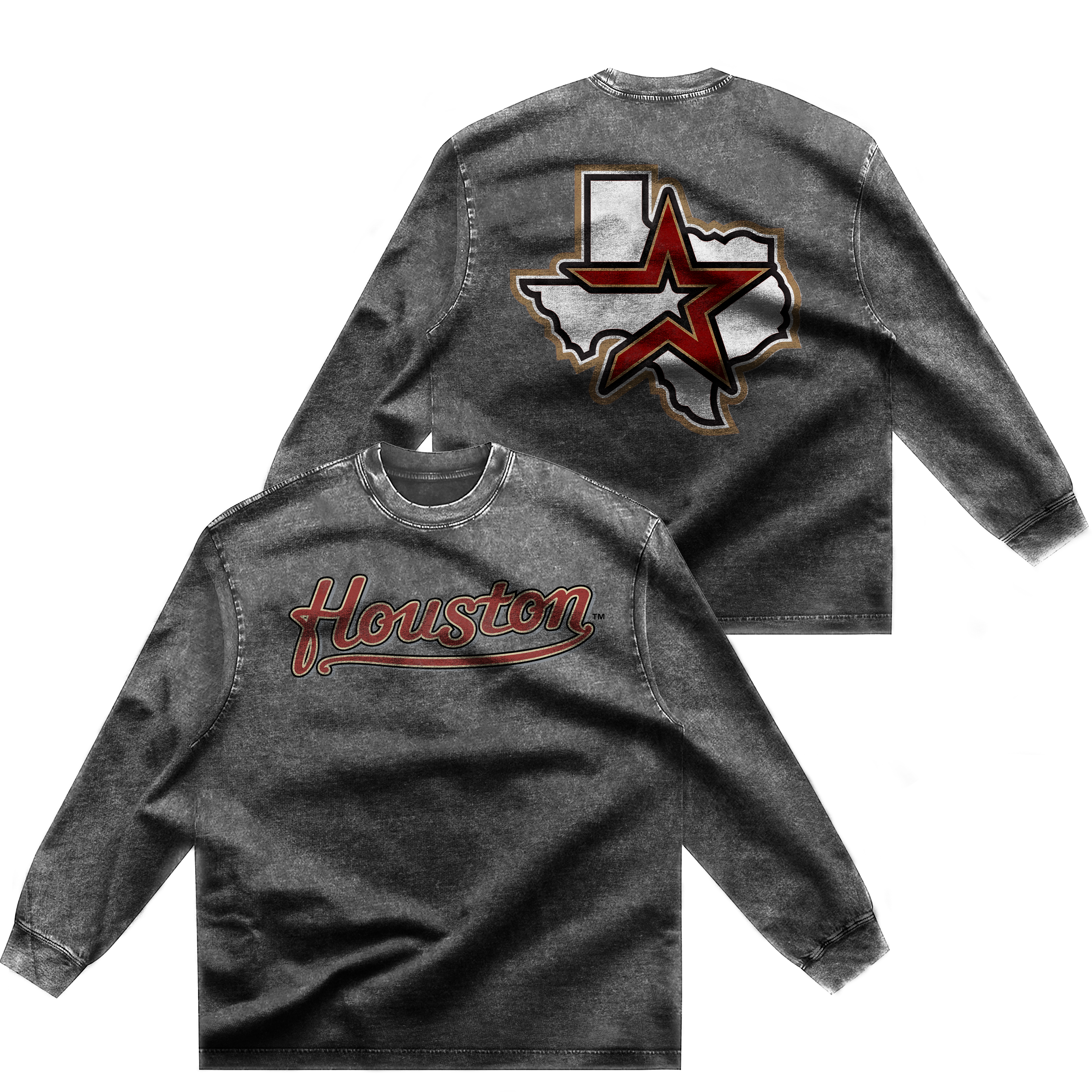 RED "HOUSTON" LONG SLEEVE