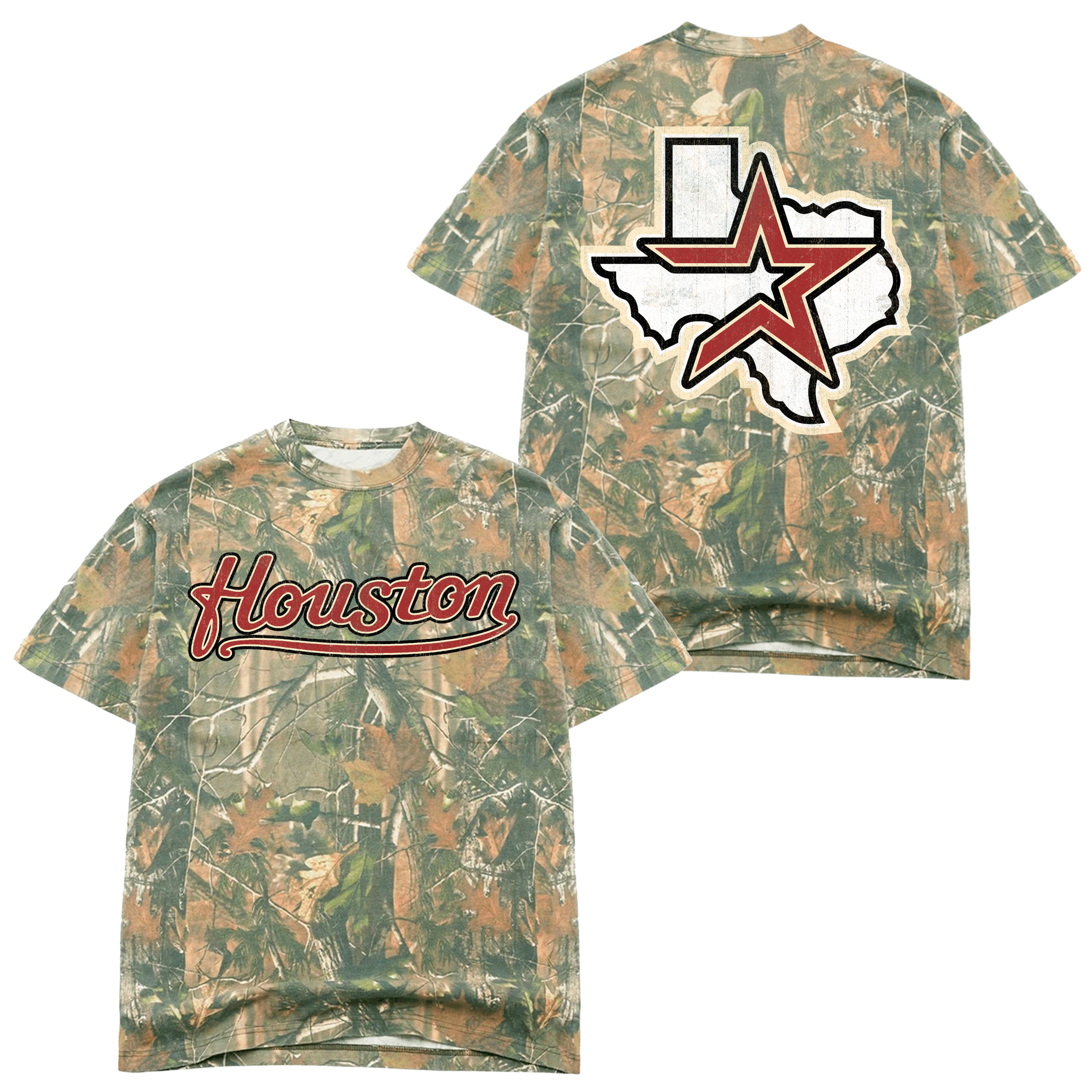 RED OG HOUSTON TREE CAMO TEE
