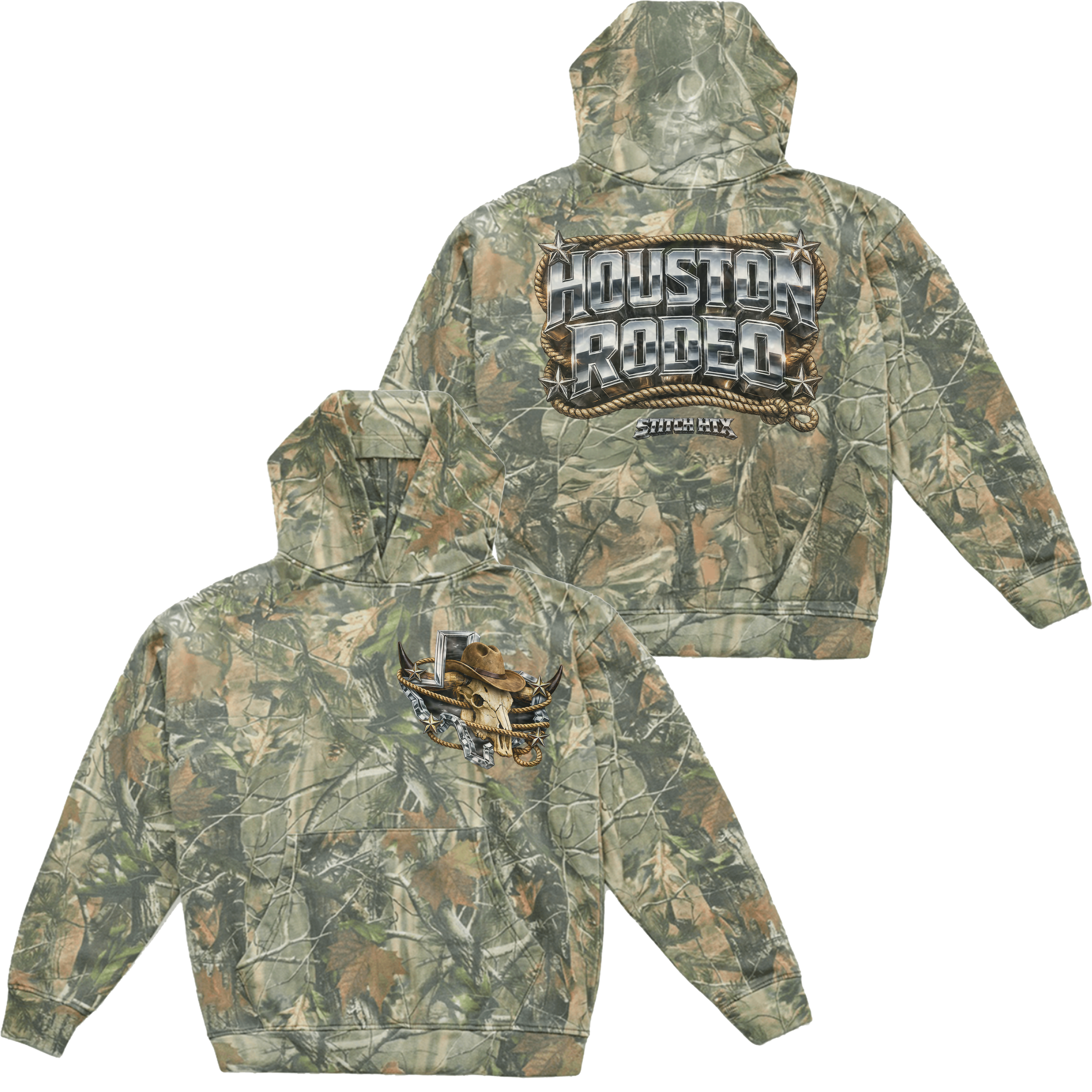 LONGHORN RODEO TREE CAMO HOODIE
