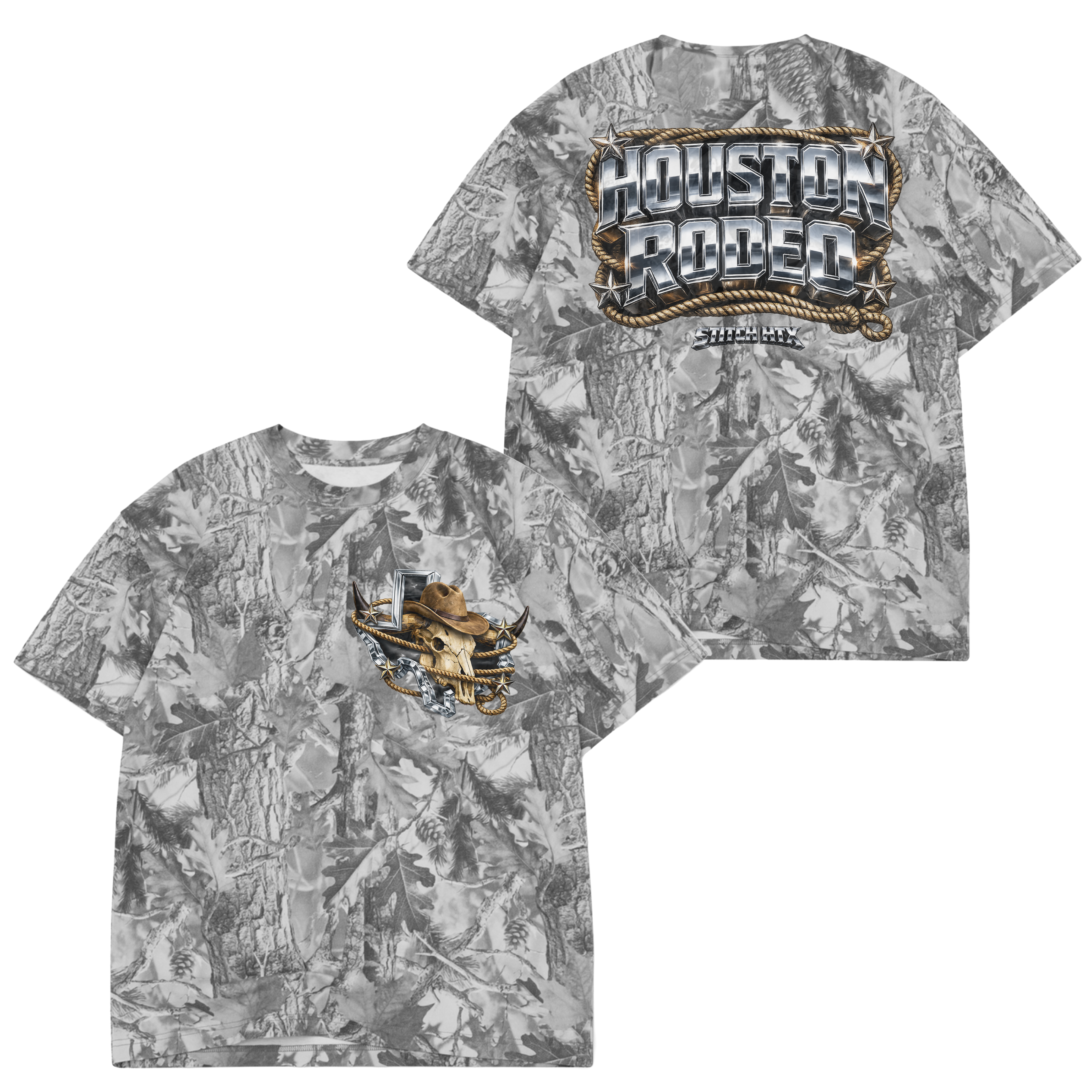 LONGHORN RODEO TREE CAMO TEE