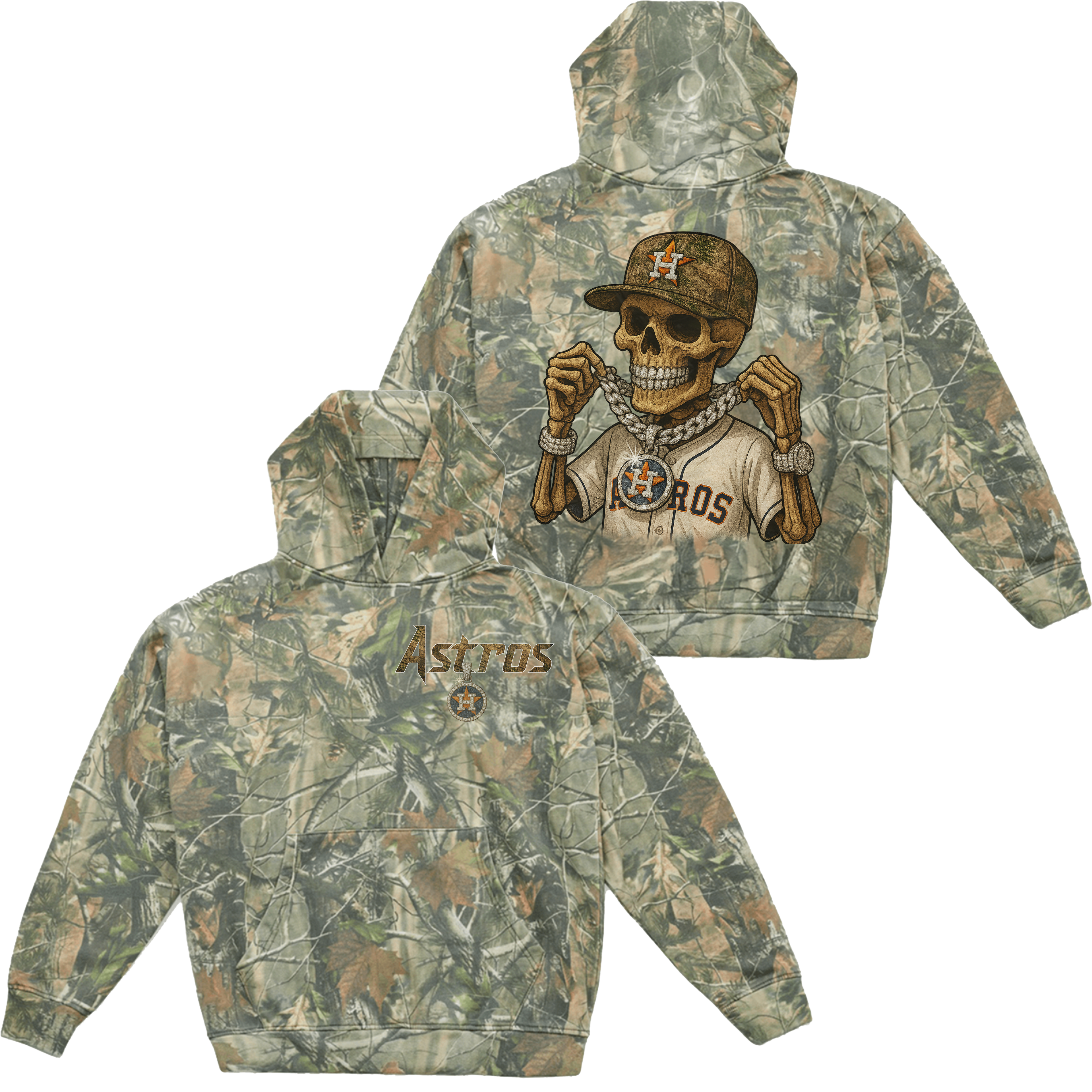 SKULLY STROS TREE CAMO HOODIE