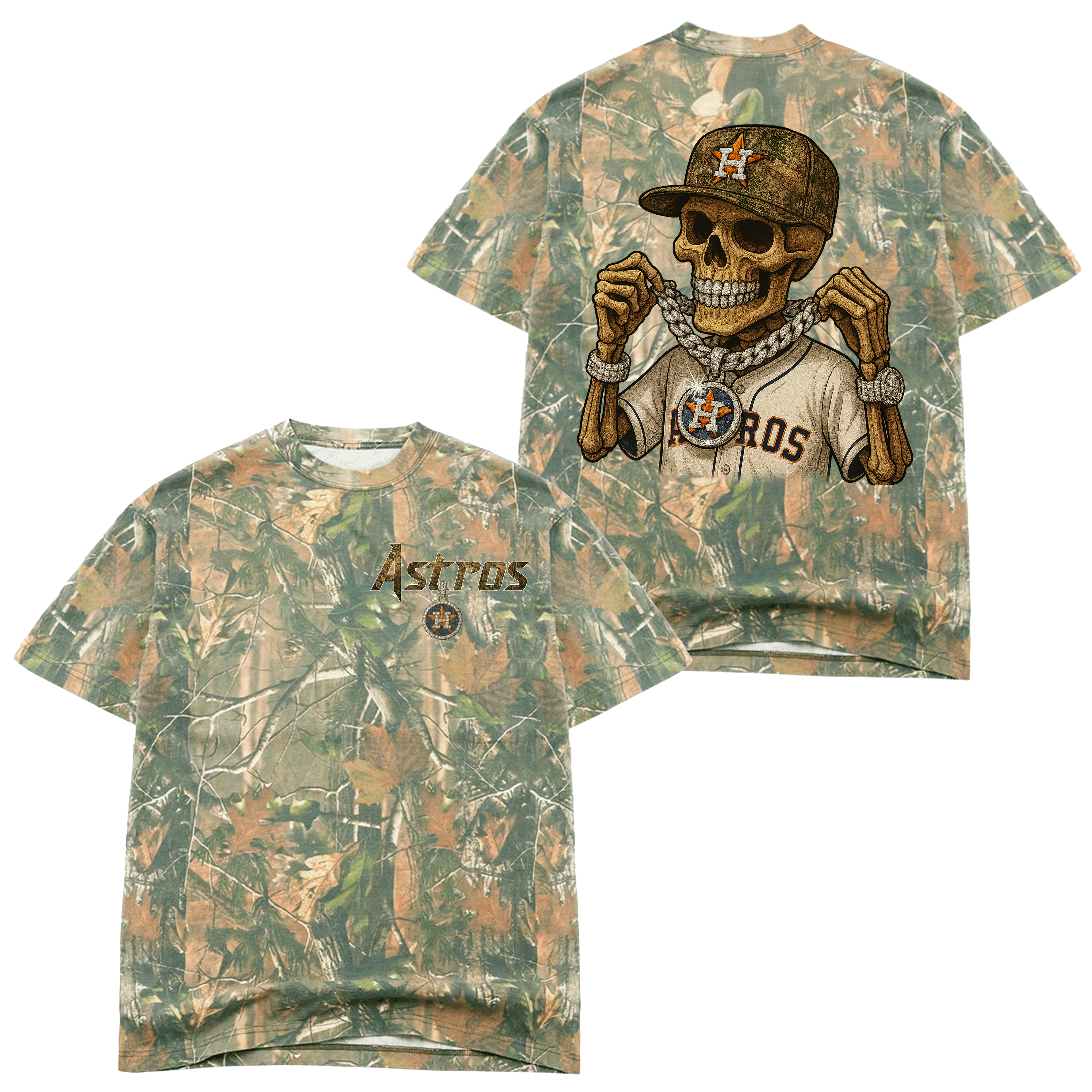 SKULLY STROS TREE CAMO TEE