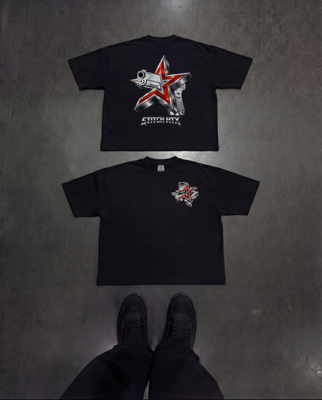 RED N' CHROME STROS GLOCK HEAVYWEIGHT SHAKAWEAR TEE