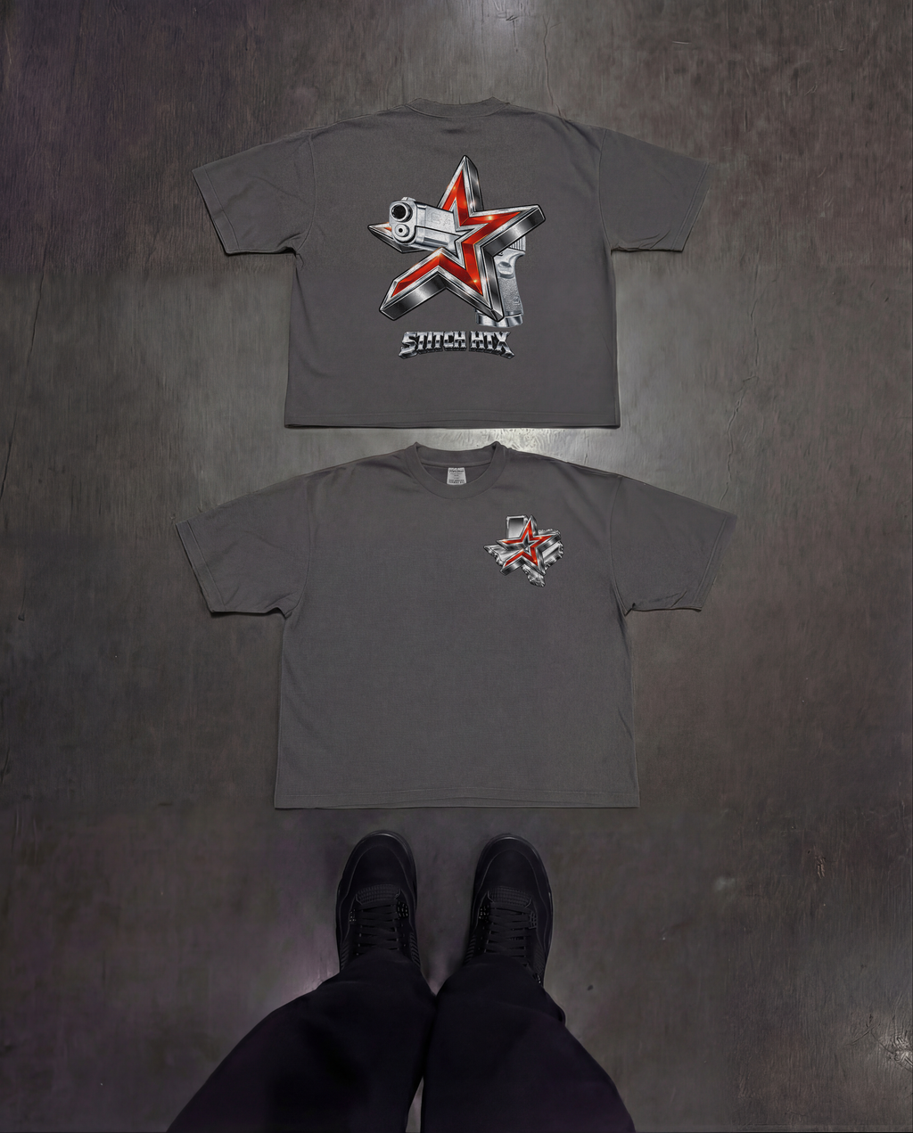 RED N' CHROME STROS GLOCK HEAVYWEIGHT SHAKAWEAR TEE
