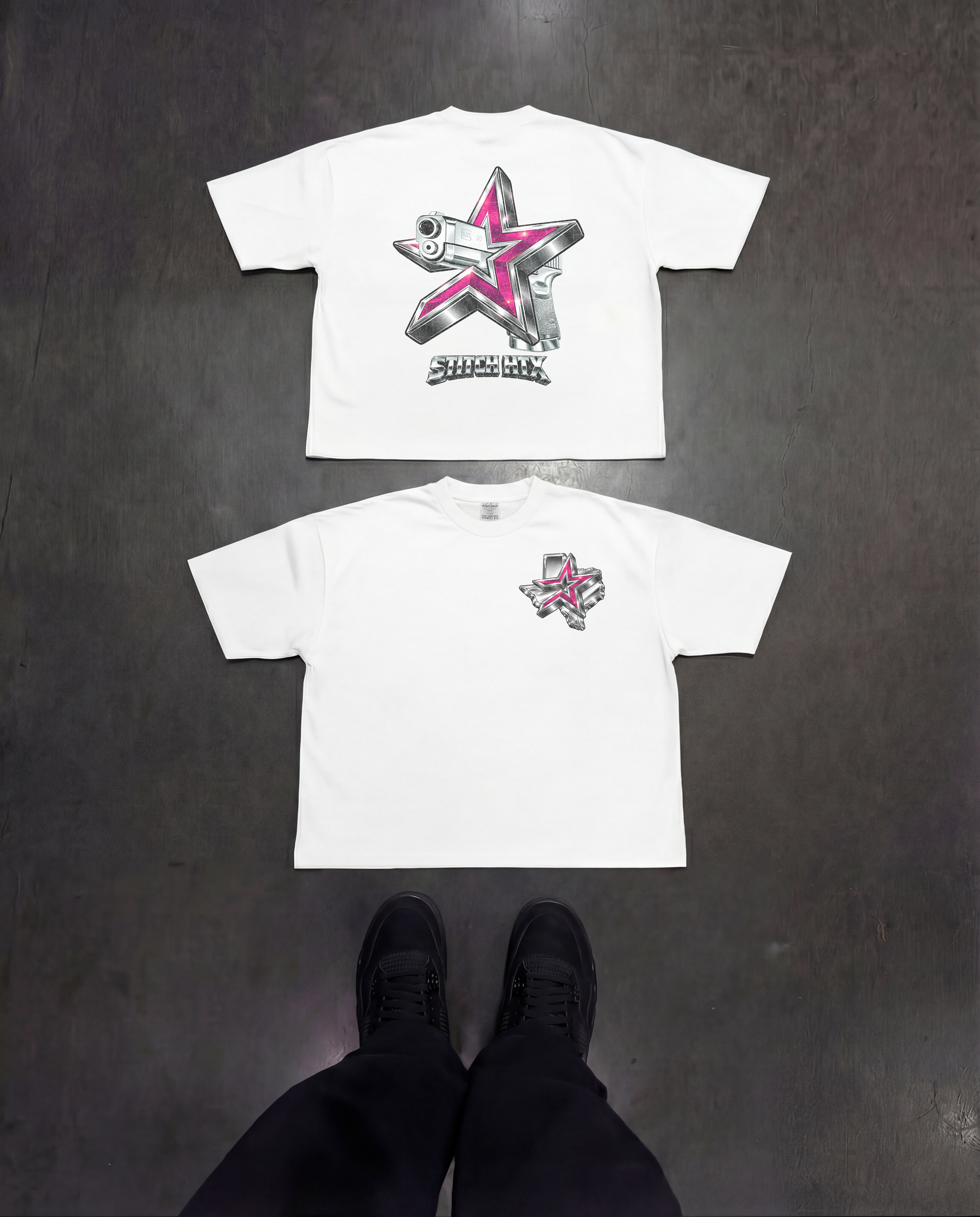 PINK N' CHROME STROS GLOCK HEAVYWEIGHT SHAKAWEAR TEE