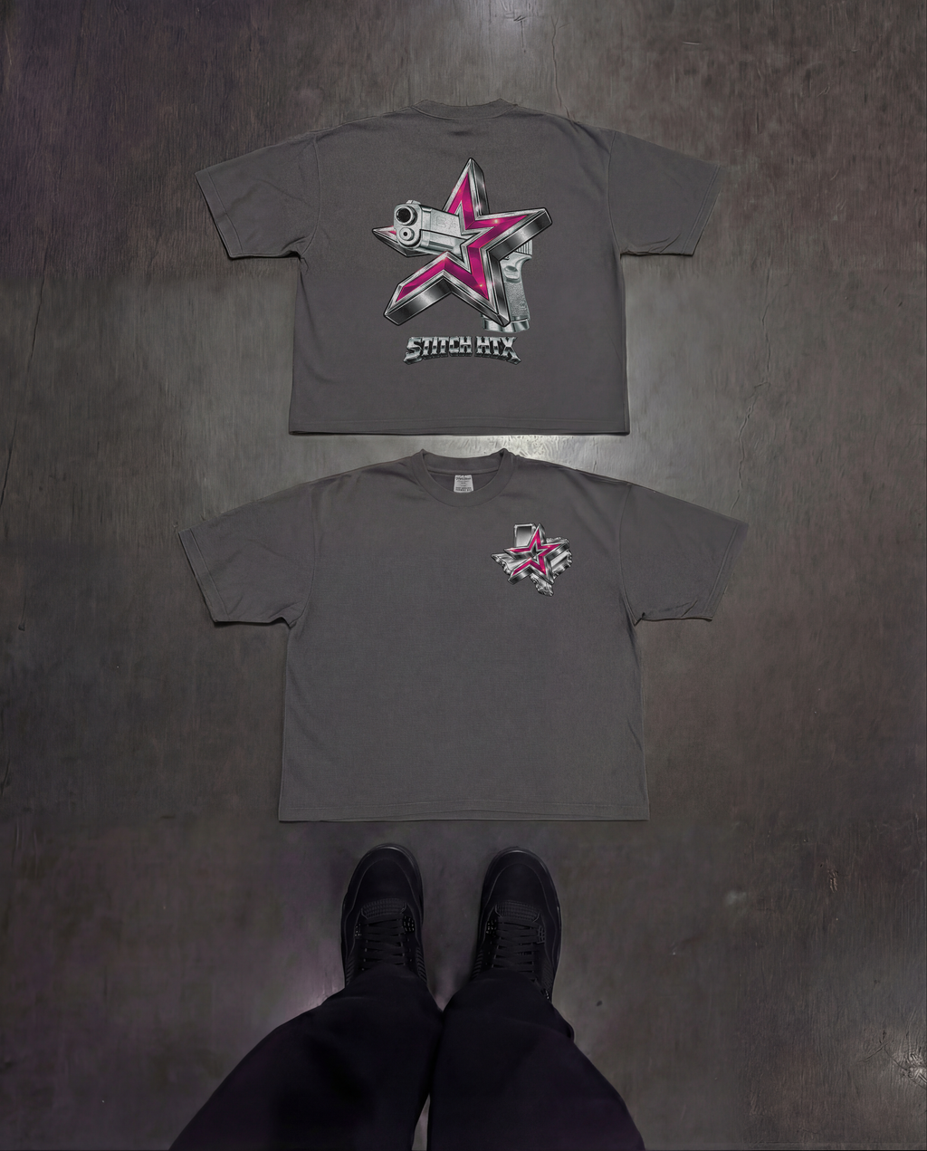 PINK N' CHROME STROS GLOCK HEAVYWEIGHT SHAKAWEAR TEE