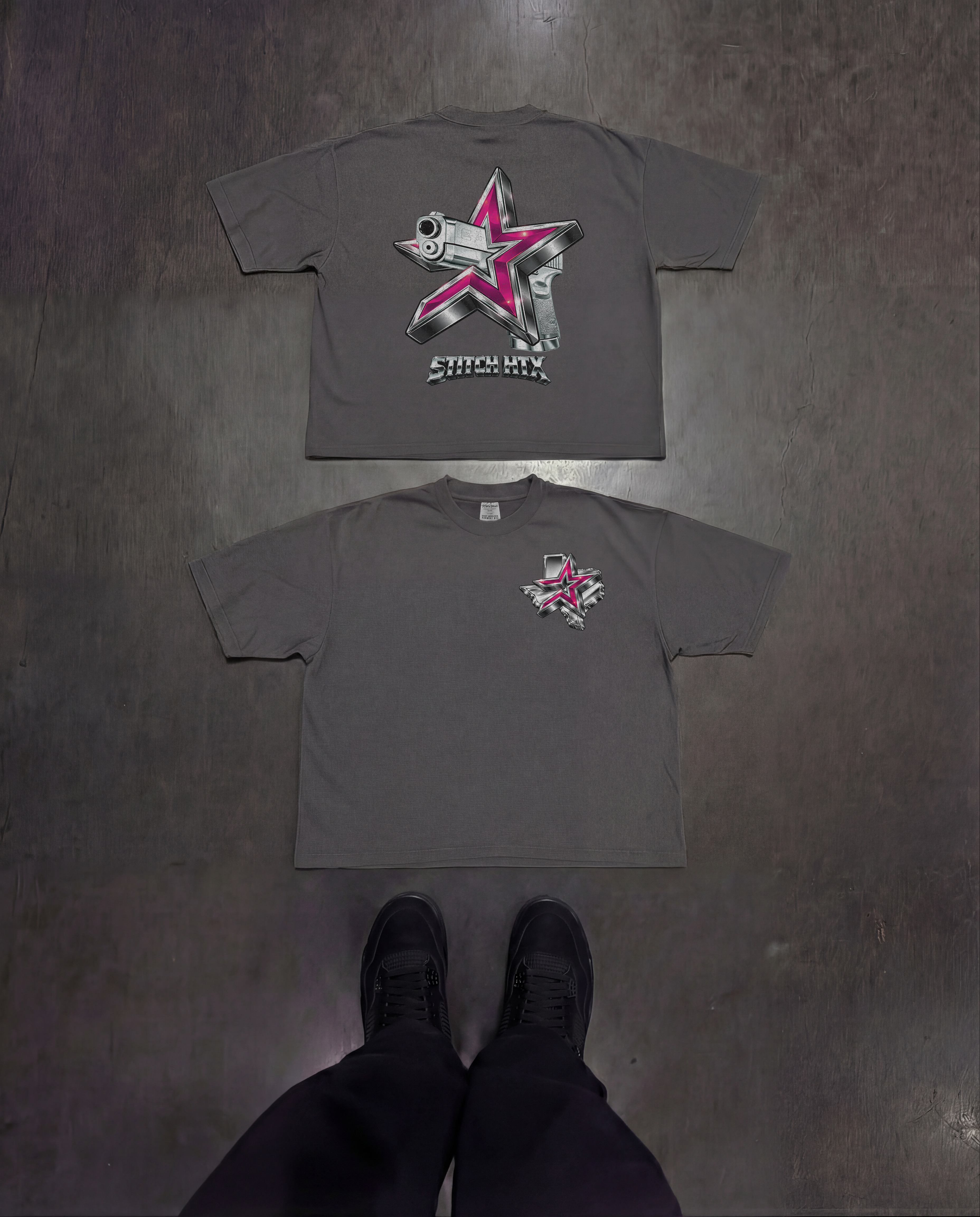 PINK N' CHROME STROS GLOCK HEAVYWEIGHT SHAKAWEAR TEE